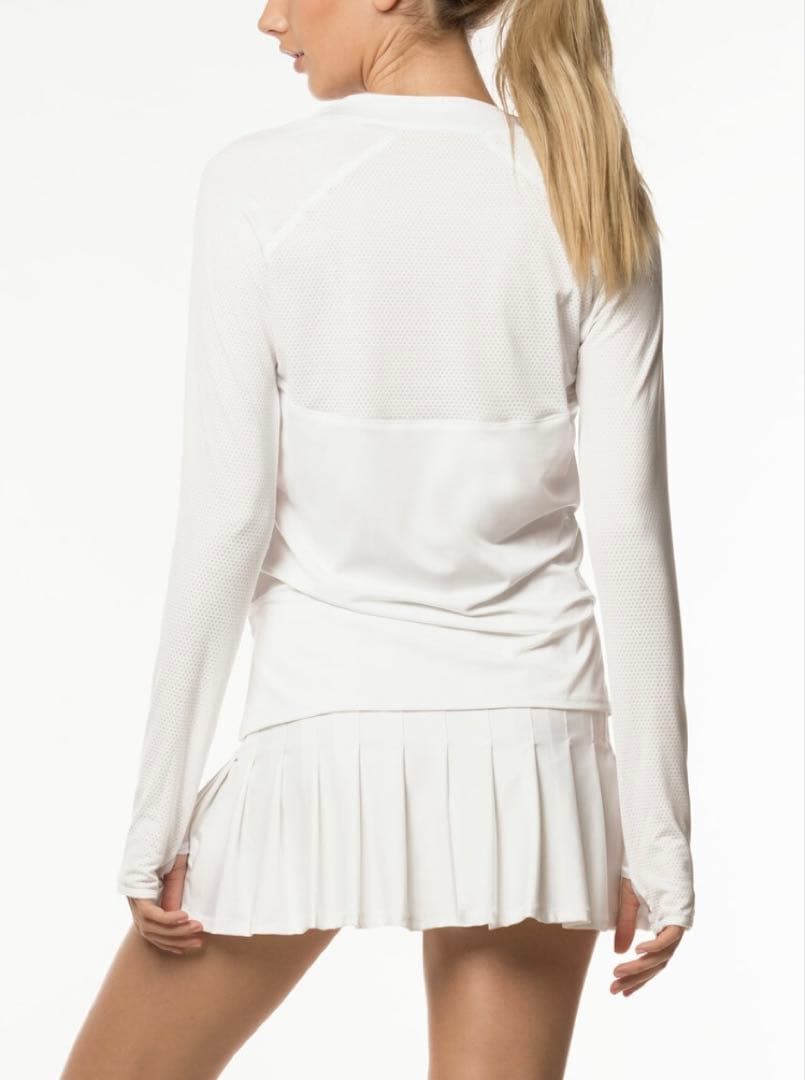 美品 Lucky in Love 海外テニスウェア 長袖 メッシュ UV 速乾性