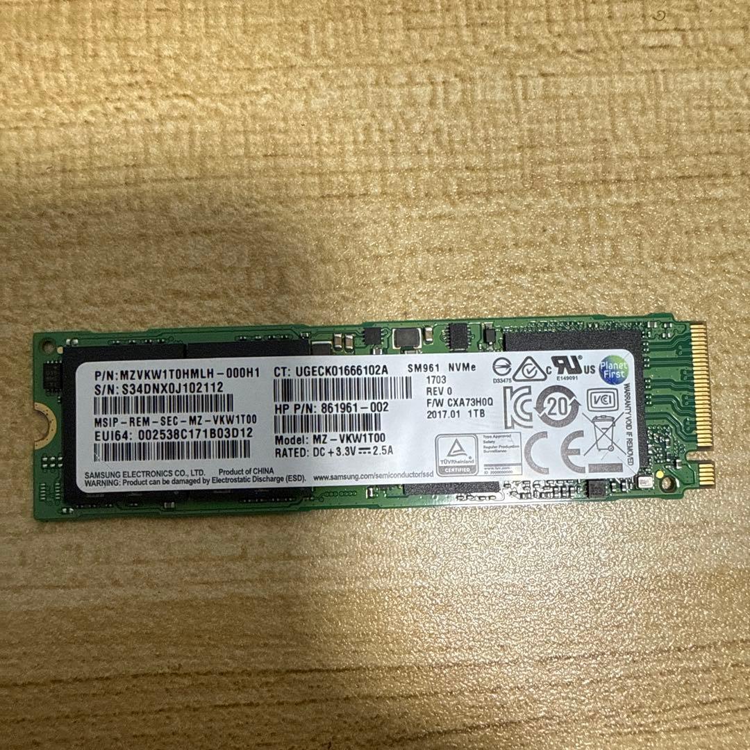 内蔵型SSD Samsung MZ-VKW1T0HMHL-000H1 1TB SSD