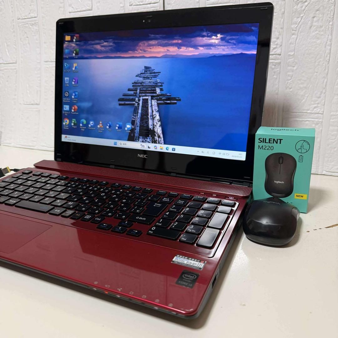 Windows11オフィス付き　WebカメラSSDサクサク起動　NECノートPC