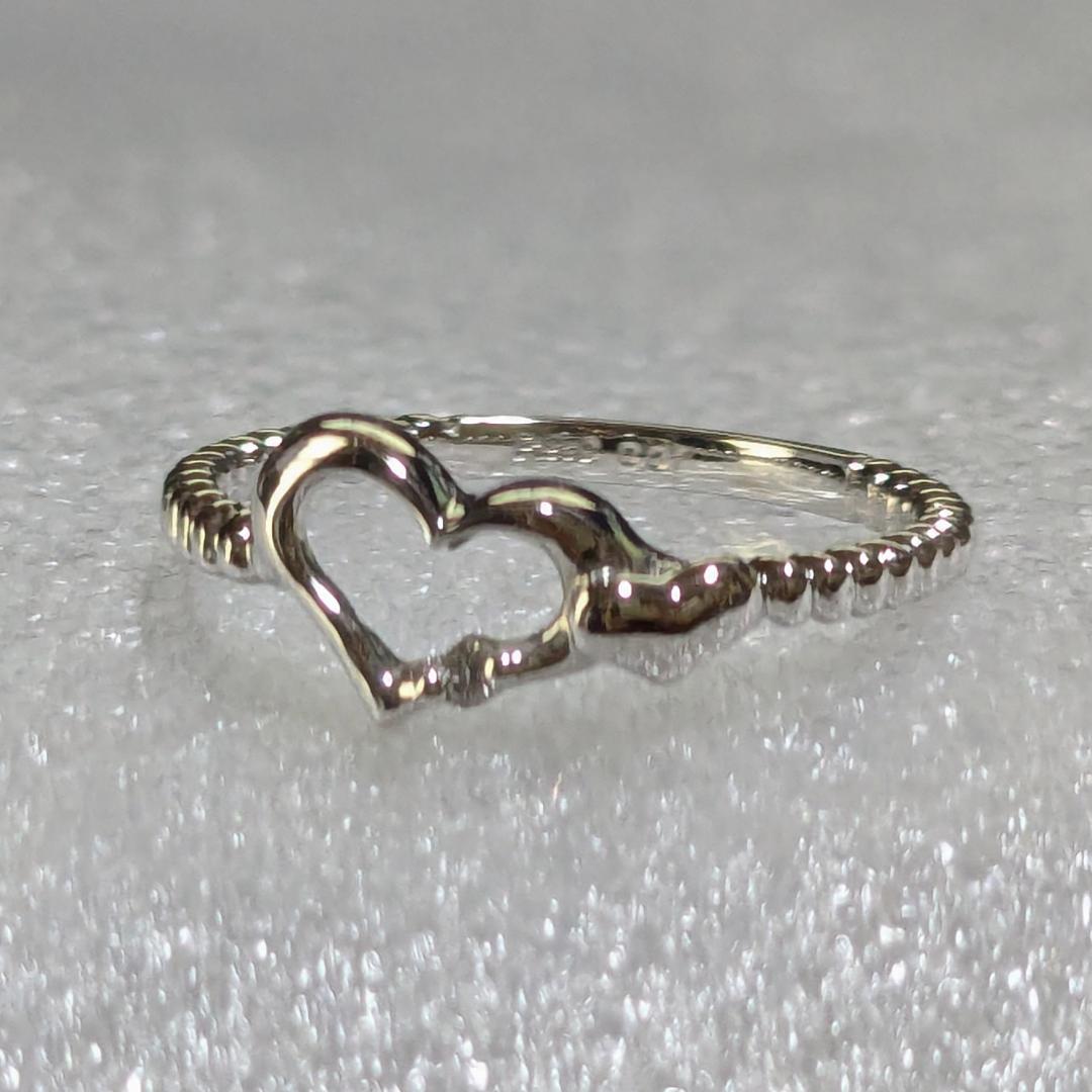 PT950 ハート型ダイヤモンドリング 7号