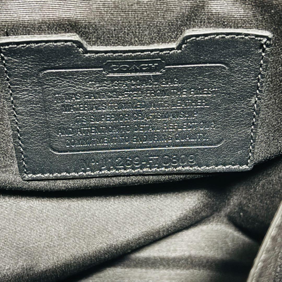 COACH コーチ ヘリテージ シグネチャー メッセンジャーバッグ ブラック