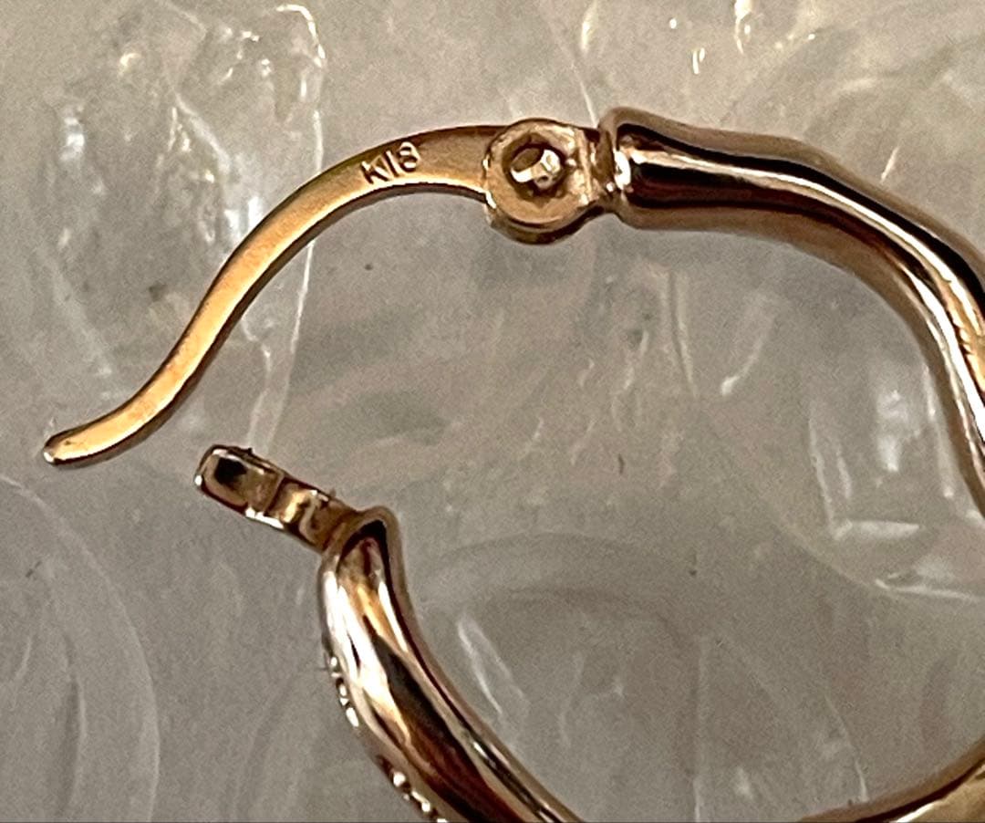 eye エテ K18 フープピアス 925 ピンクゴールド系