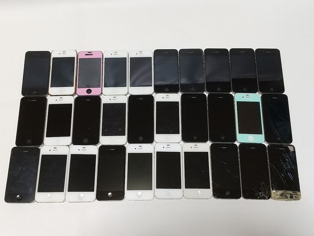 iPhone 4/4S 30台セット ホワイト ブラック ピンク ミント