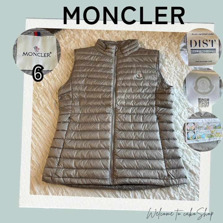 希少サイズ６美品》MONCLER モンクレール　リアンヌ ダウン ベスト グレー