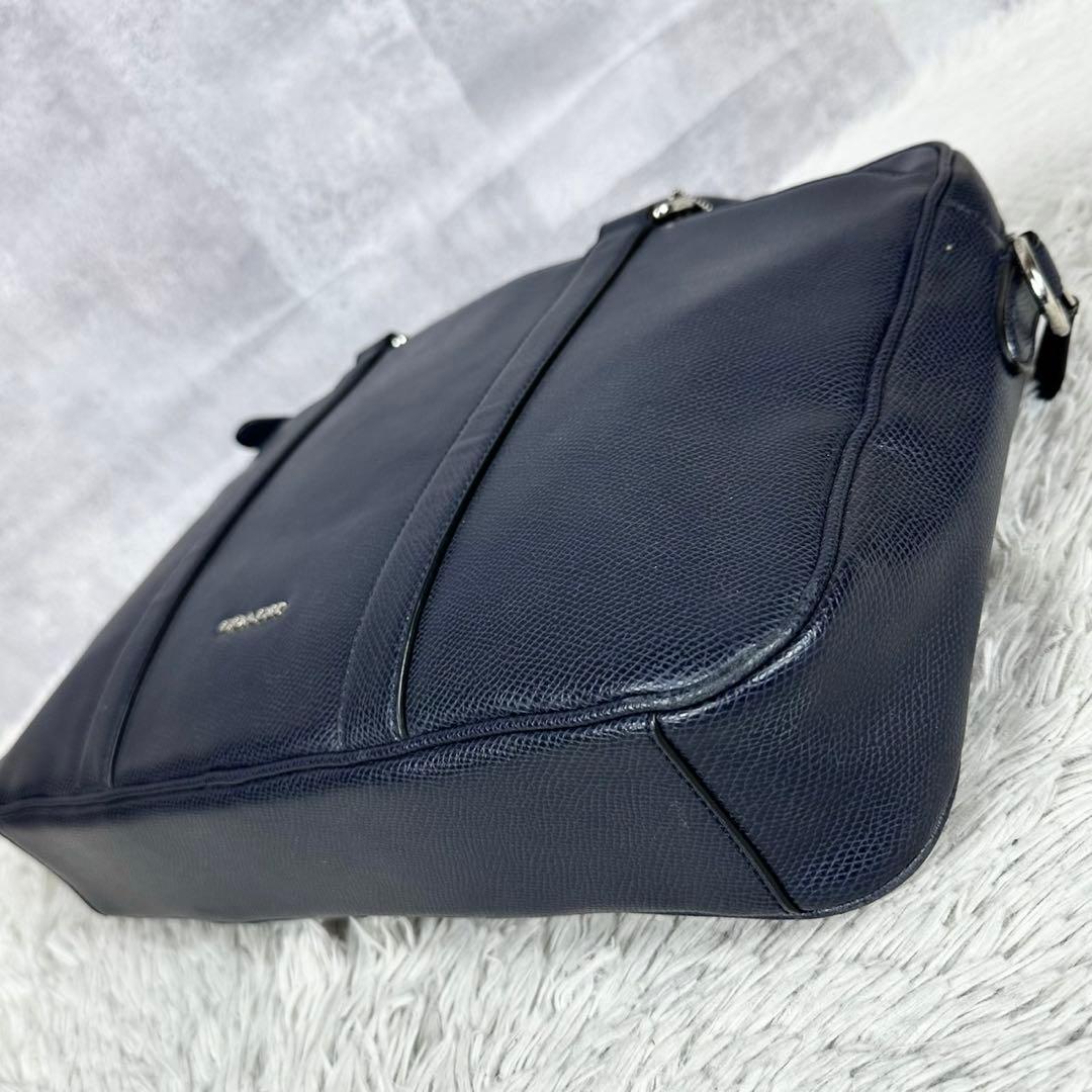 極美品 COACH レザー 2way ビジネスバッグ ダブルファスナー 斜め掛け