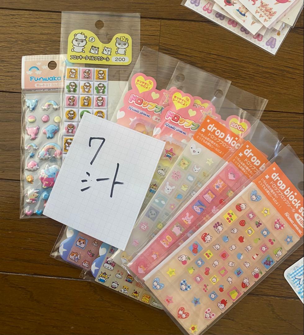 未使用保管品　ドロップブロックシール含む他152シート　キャラクターシールセット