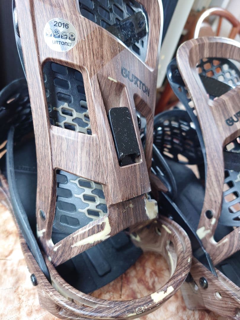 Burton Genesis スノーボードビンディング 2016年製 ウッド調