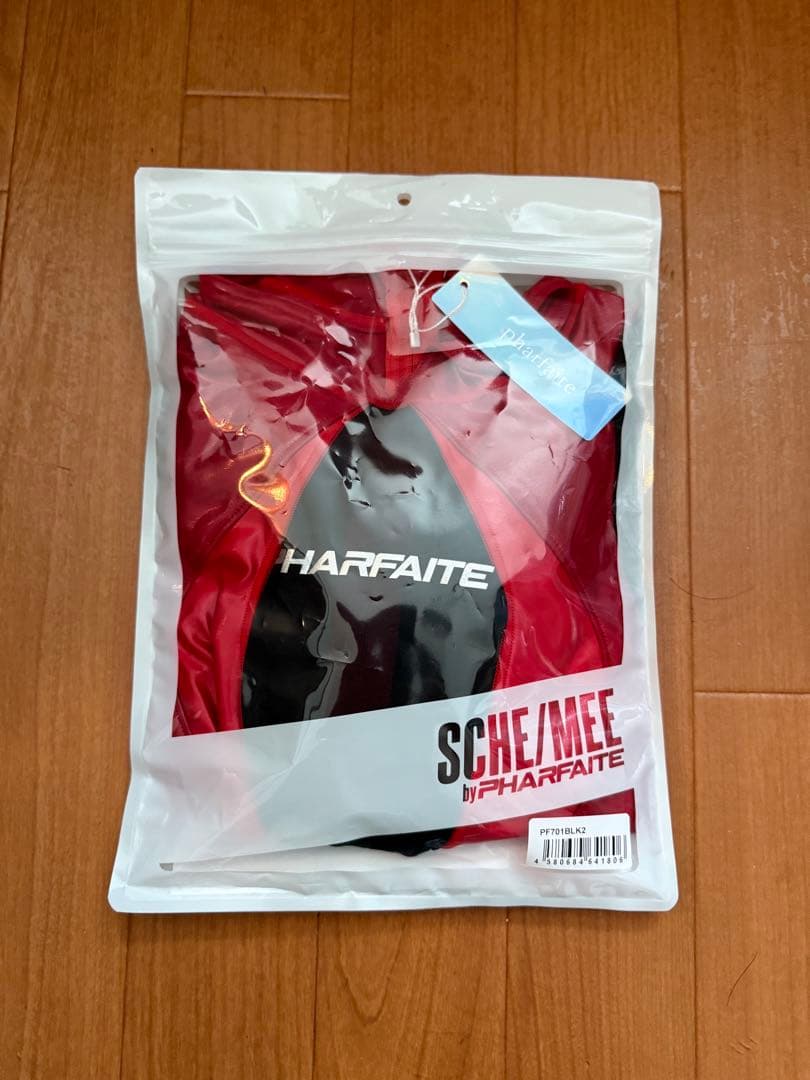 PHARFAITE メッシュボディスーツ レッド/ブラック