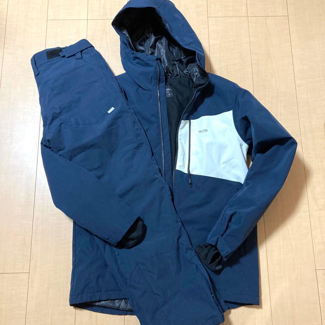 43DEGREES DLITE スノボウェア Lサイズ セットアップ ネイビー