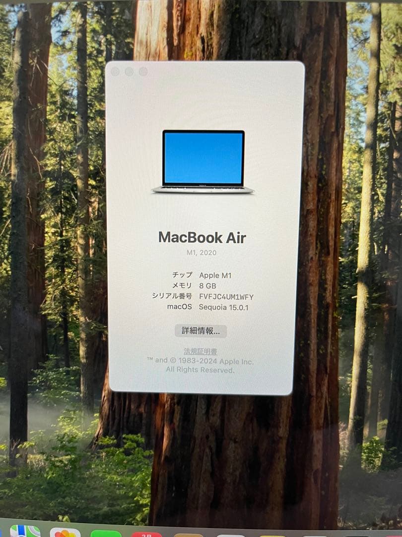 Macbook Air M1 13インチ 8GB/256GB