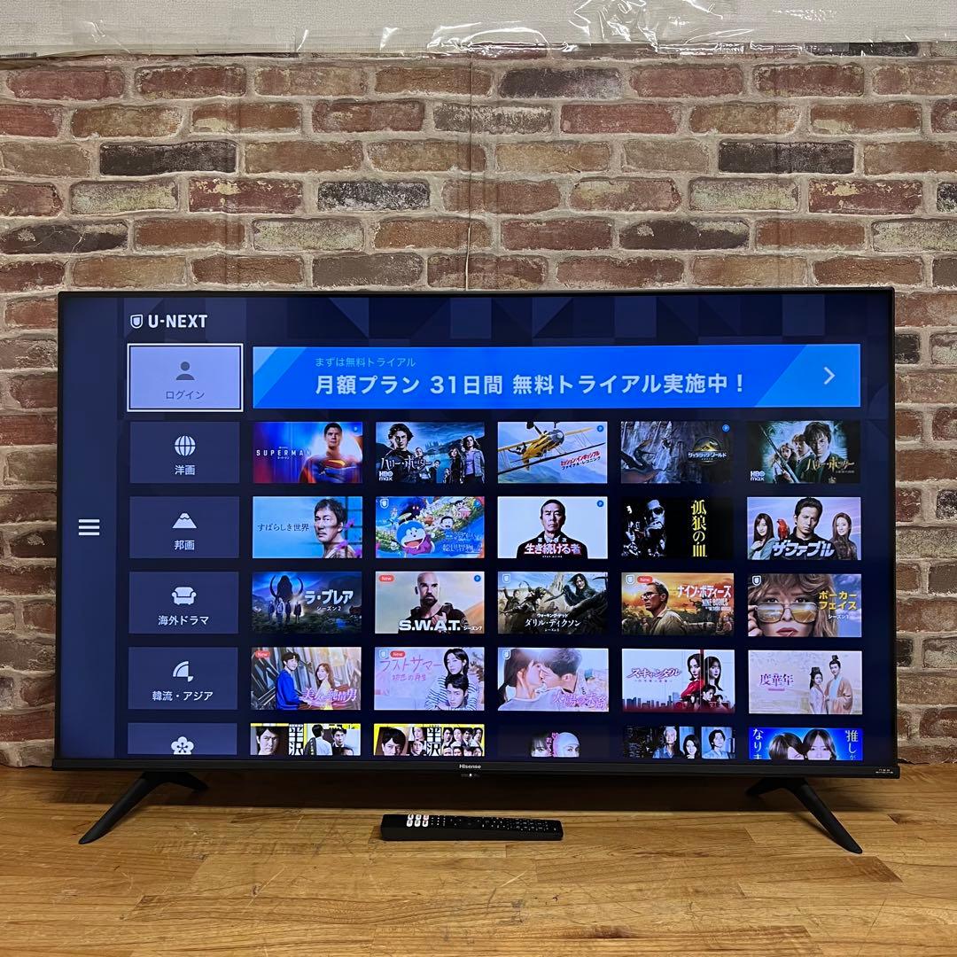 2022年製！ 50V型 4Kチューナー内蔵 液晶テレビ 50A6G ネット動画