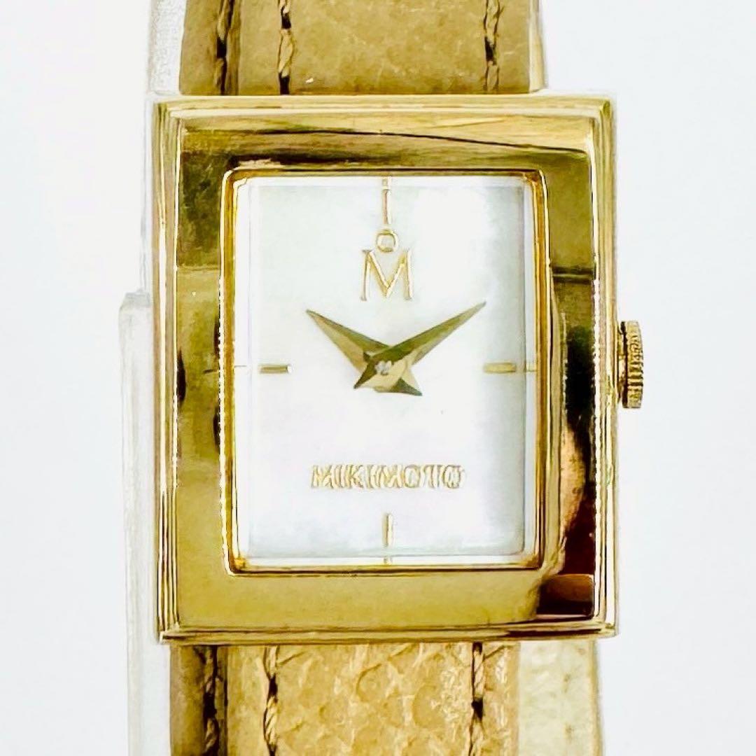 【箱/保証書/稼働】MIKIMOTO シェル文字盤 ペンダントウォッチ 腕時計