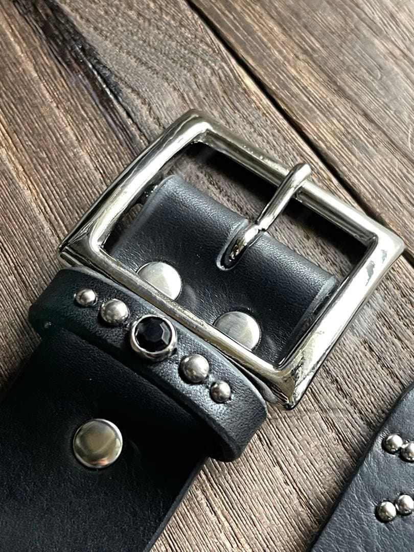 オーダー品　ディッキーズ874専用スタッズベルト　シルバー　ミッスーリ