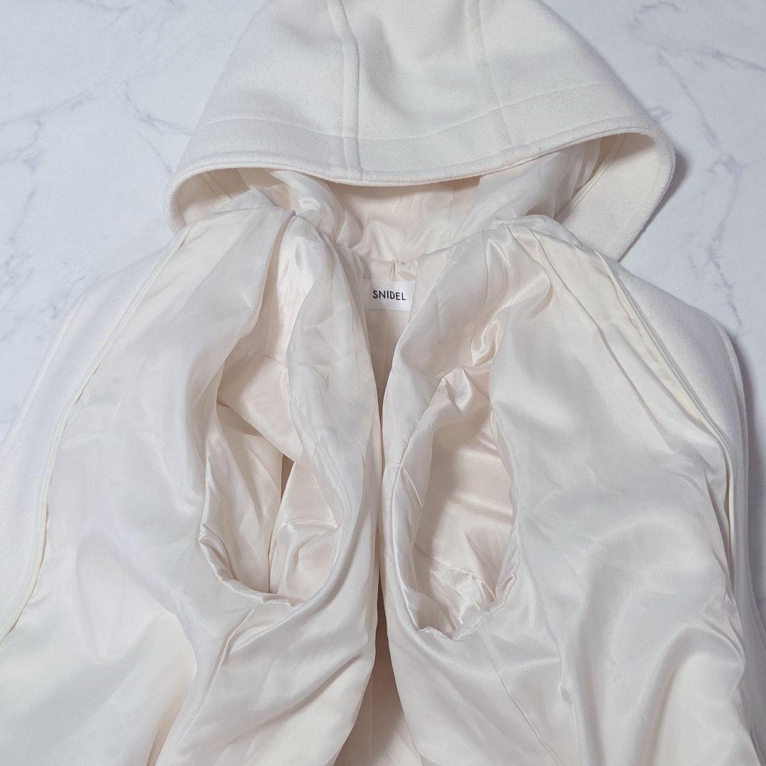 美品✨スナイデル SNIDEL ロングダッフルコート ホワイト S WEB限定