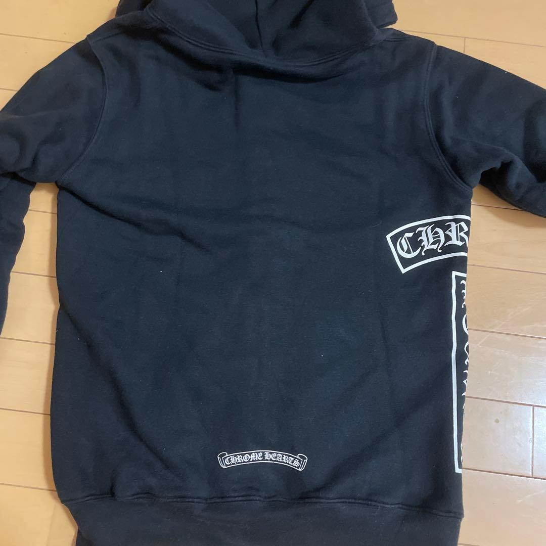 CHROME HEARTS サマール生地　ジップパーカー　ブラック　ロゴプリント