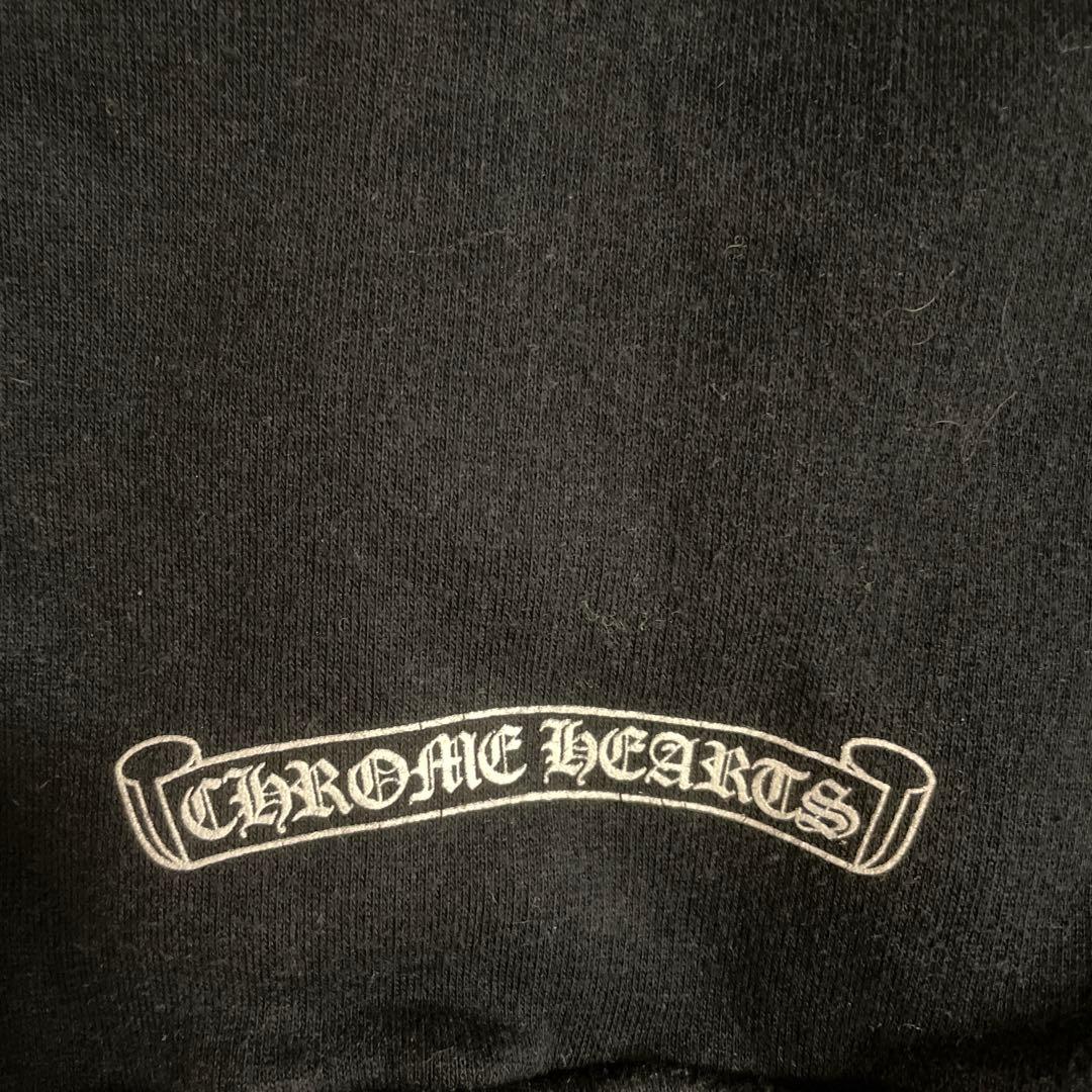 CHROME HEARTS サマール生地　ジップパーカー　ブラック　ロゴプリント