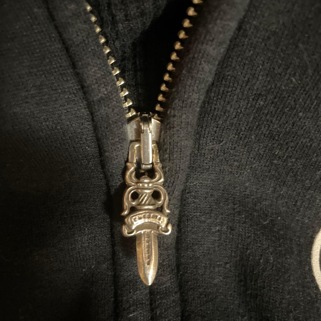 CHROME HEARTS サマール生地　ジップパーカー　ブラック　ロゴプリント