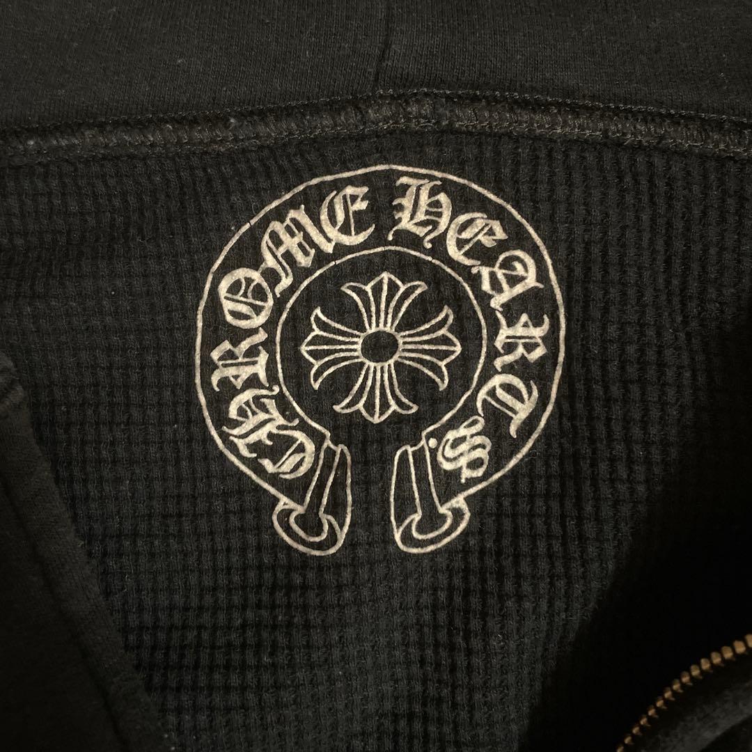 CHROME HEARTS サマール生地　ジップパーカー　ブラック　ロゴプリント