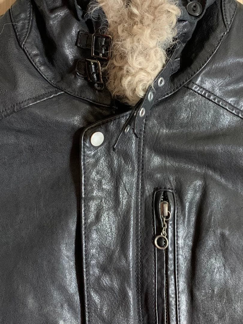 HALB ボア レザージャケット boa biker jacket 00s