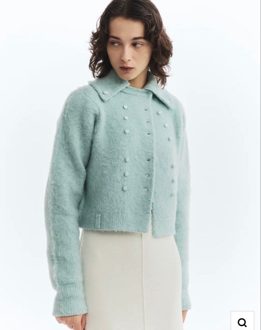 BIBIY. MOHAIR CARDIGAN グリーン