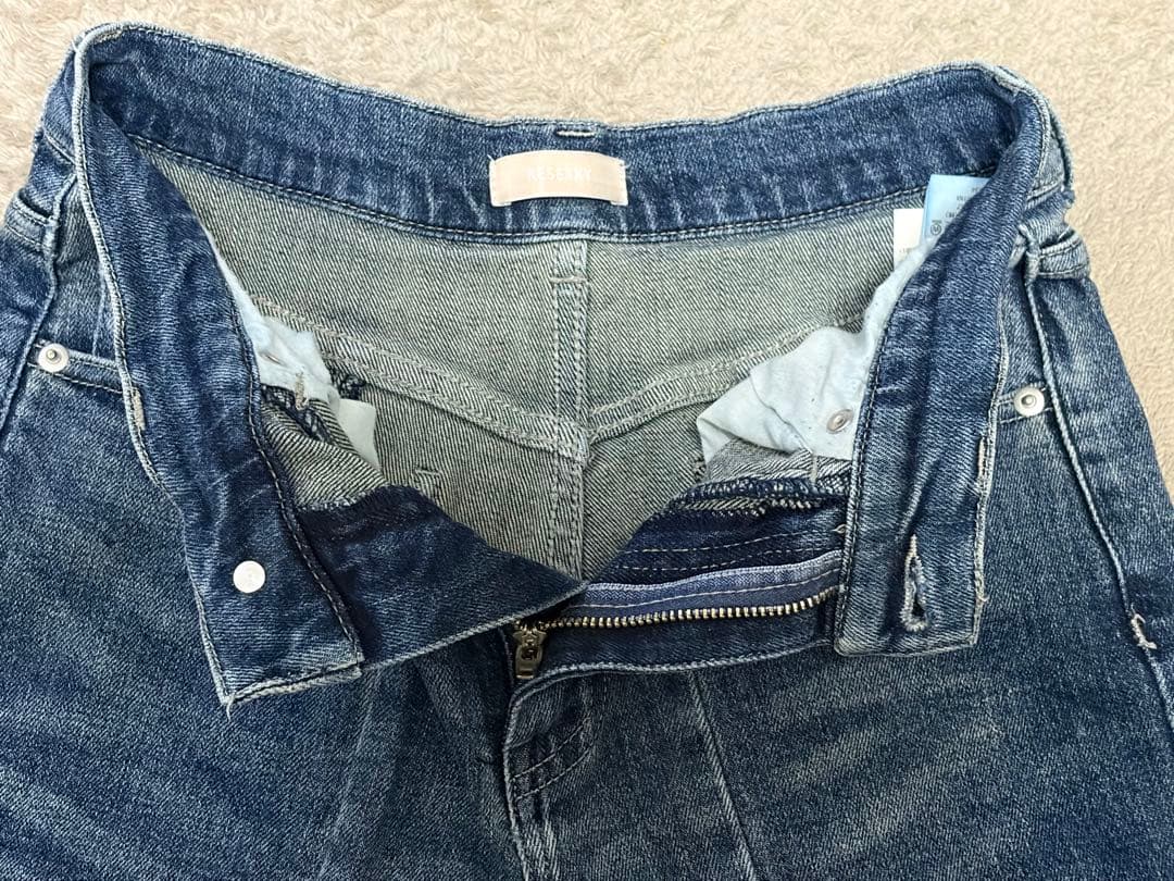 RESEXXY リゼクシー カットアウトリボンデニム インディゴ S