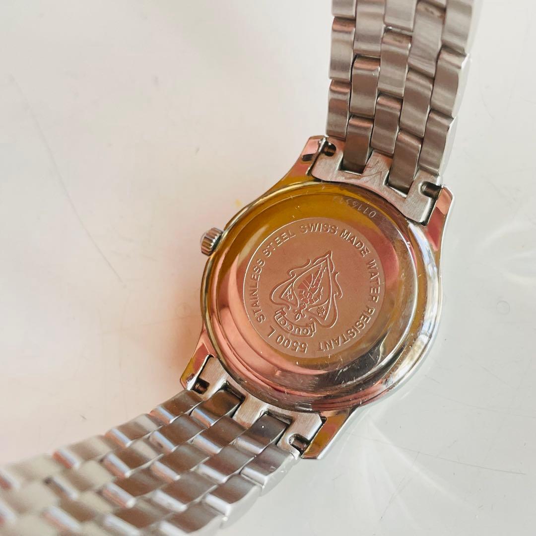 GUCCI グッチ シルバー文字盤 5500L 腕時計 クォーツ デイト 不動品