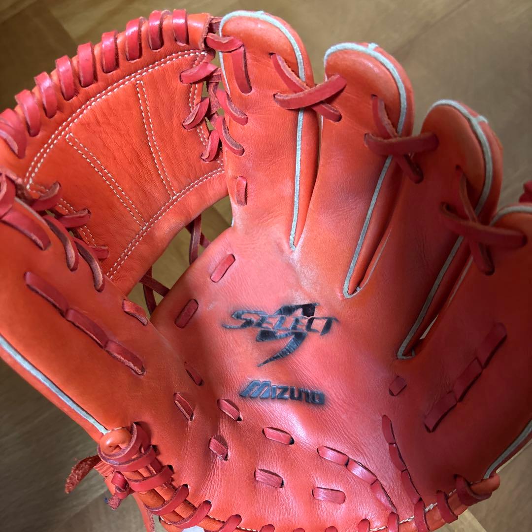 ミズノ セレクトナイン　軟式グローブ オレンジ