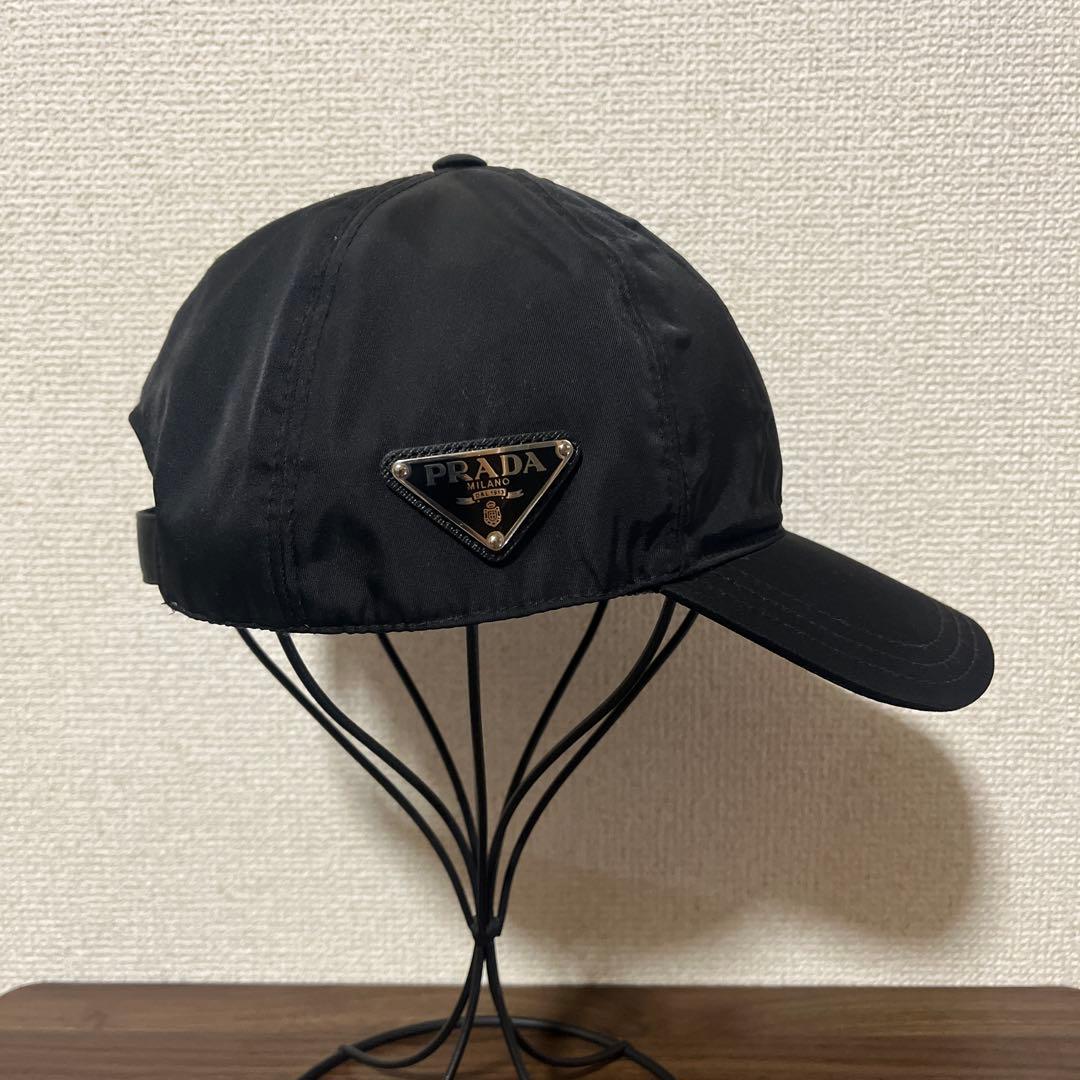 PRADA(プラダ) ナイロンベースボールキャップ　 ブラック