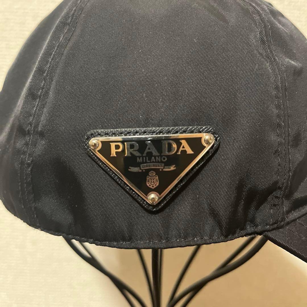 PRADA(プラダ) ナイロンベースボールキャップ　 ブラック
