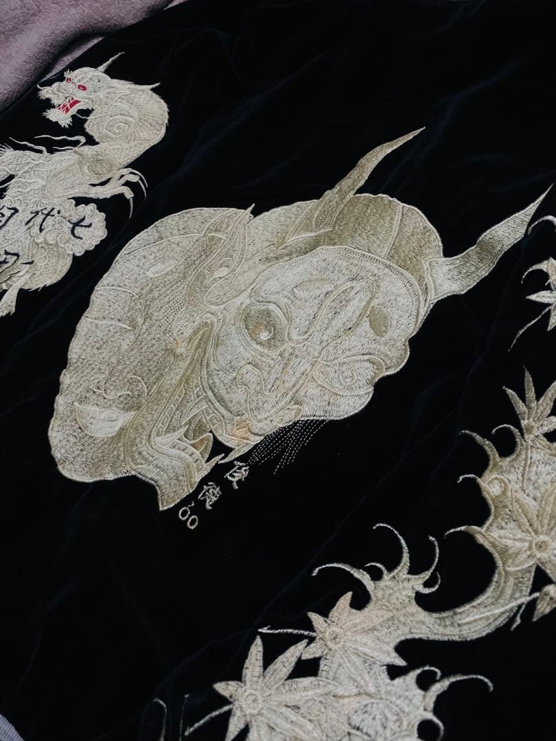 Back street crawler 2面使 限定龍 スカル スカジャン 別珍