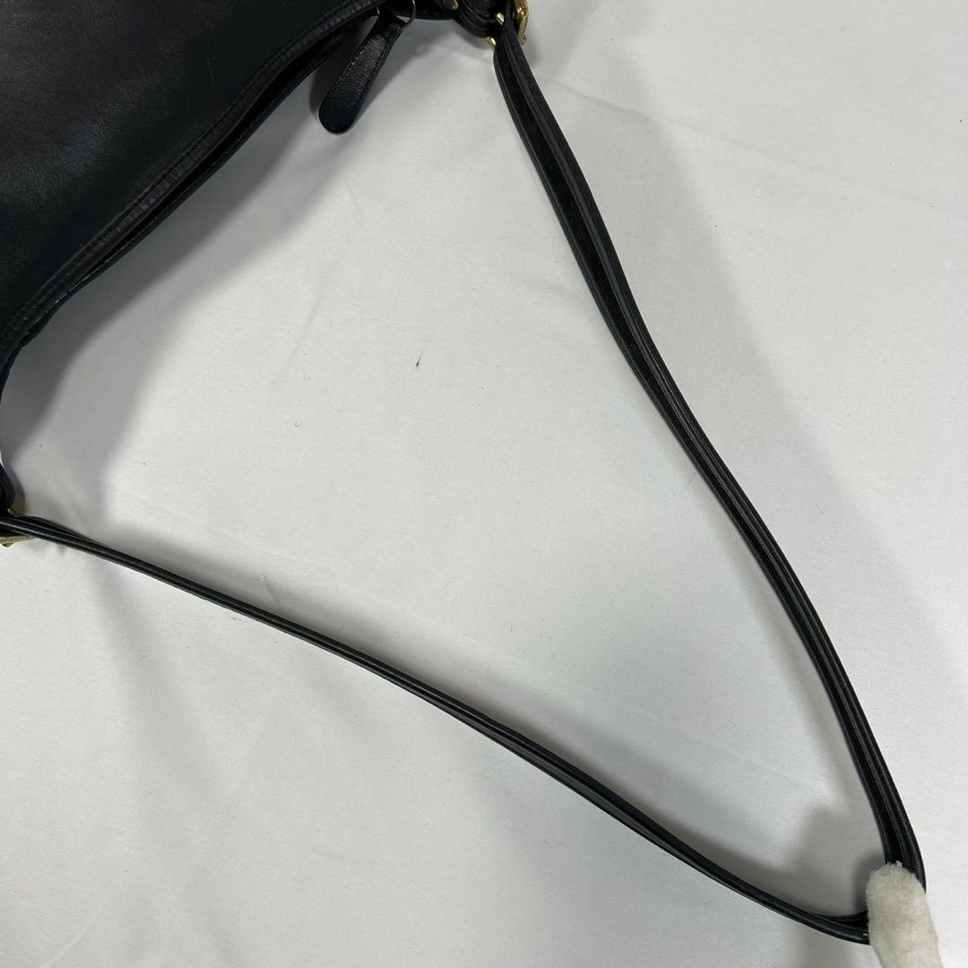 【美品】コーチ 9953 バケツ型ショルダーバッグ レザー 斜め掛け 肩掛け 黒