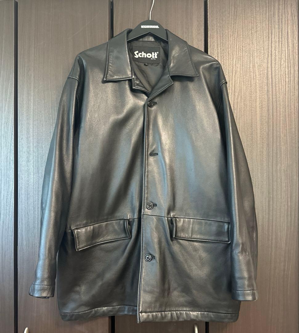 ジャケット・アウター SCHOTT LOOSE FIT LEATHER JACKET