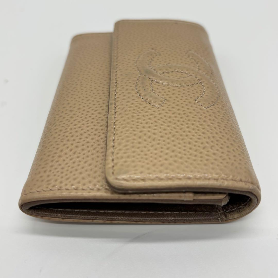 CHANEL カードケース キャビアスキン 17番台 ベージュ