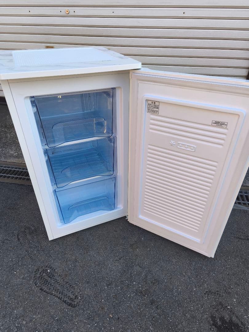 関東限 22年 清掃済 条件で無料配 冷凍庫 1ドア冷凍庫 前開き冷凍庫