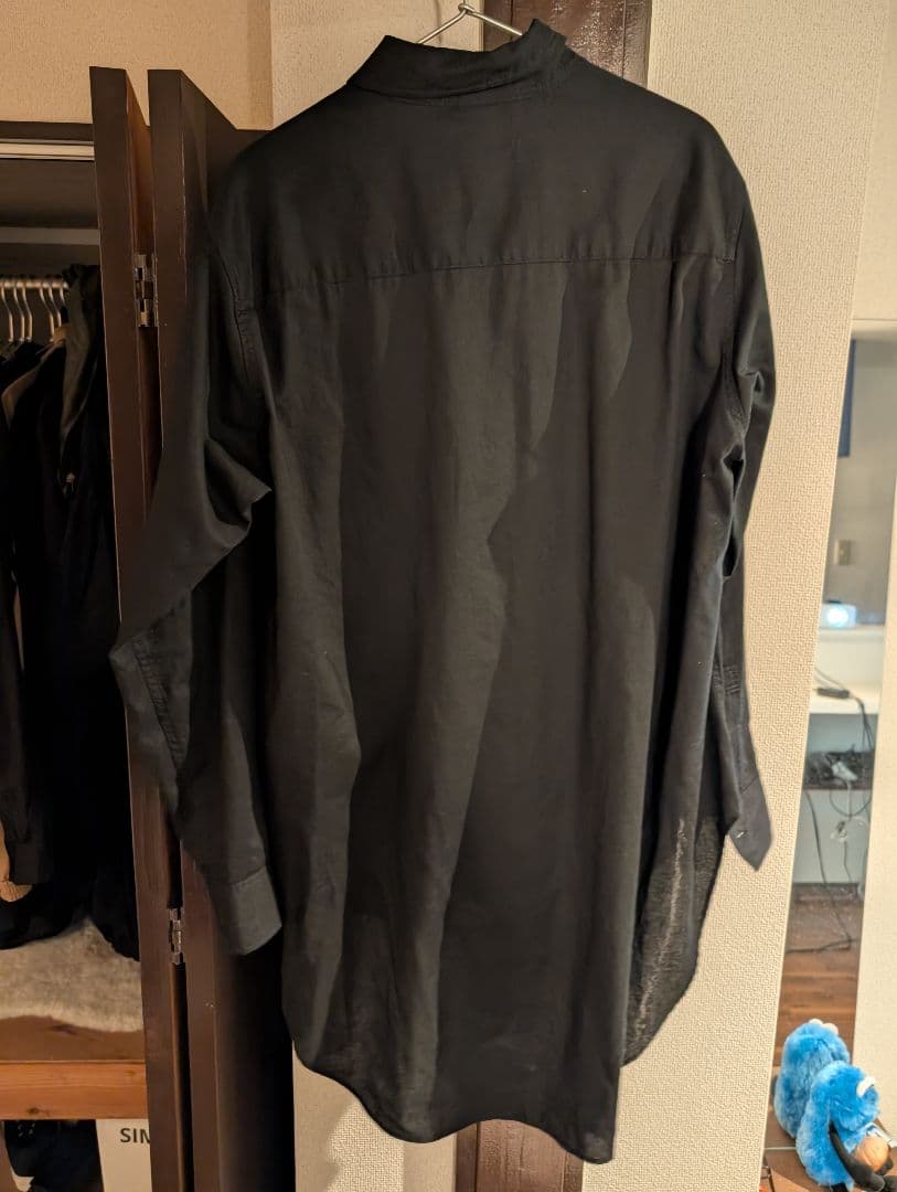 groundY グラウンドY　燕尾シャツ　黒シャツ ヨウジヤマモト