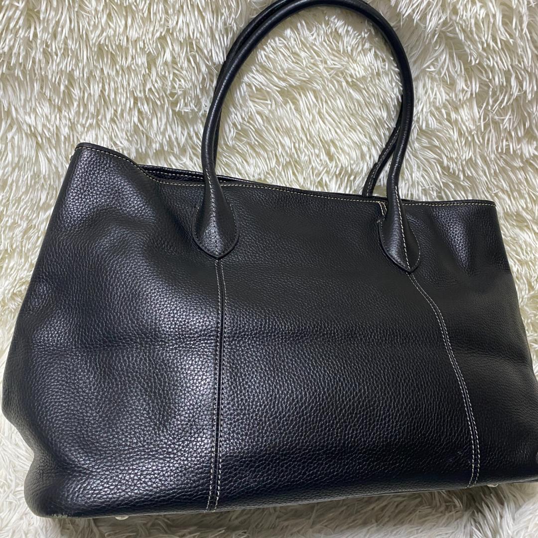 UNITED ARROWS トートバッグ レザー シボ革 肩がけ 大容量 A4