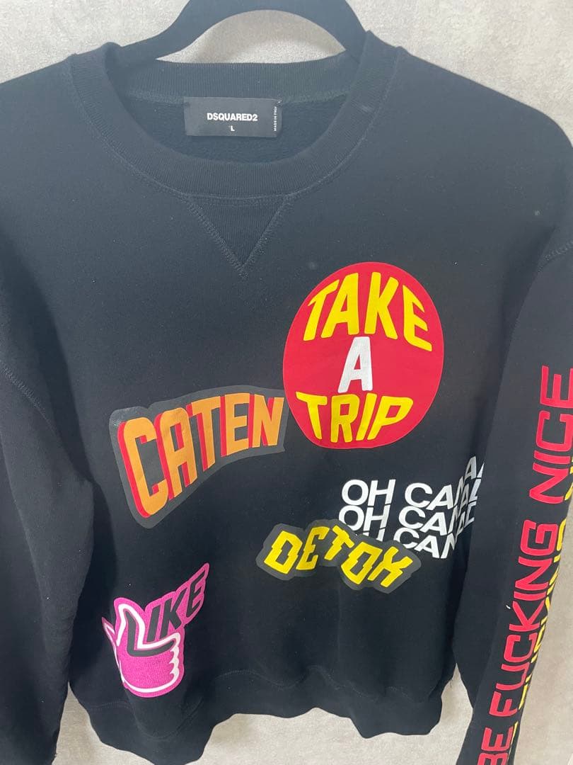 DSQUARED2 グラフィックスウェット ブラック