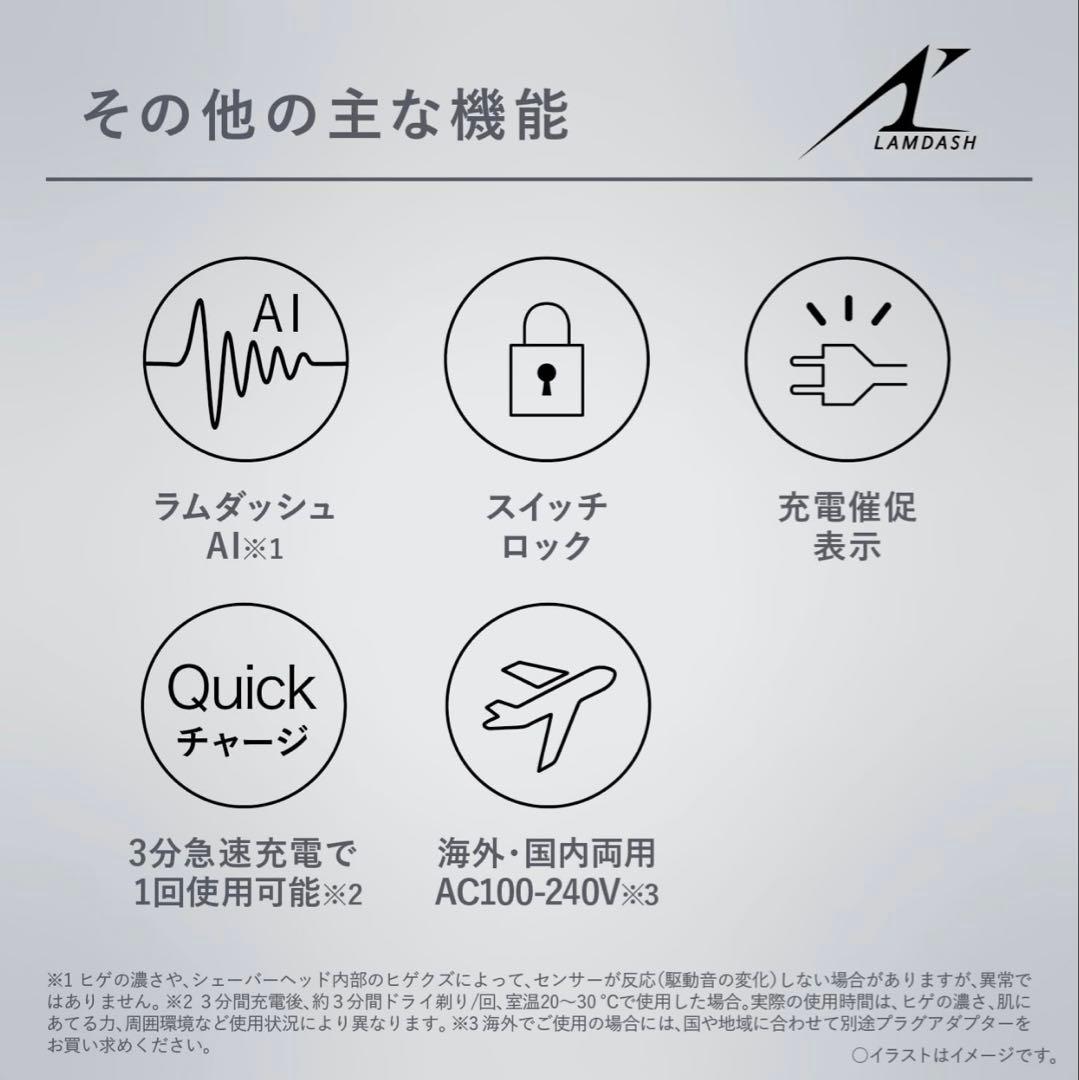 【新品未使用】Panasonic ラムダッシュ　3枚刃　ES-LT2C-K