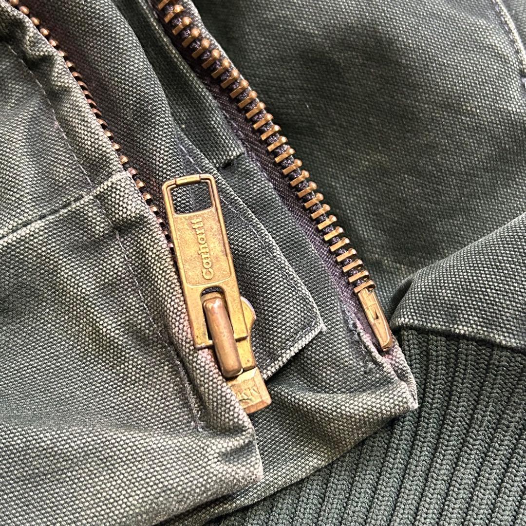 【超フェード】カーハート ダック サンタフェジャケット 緑 L J14 SPC