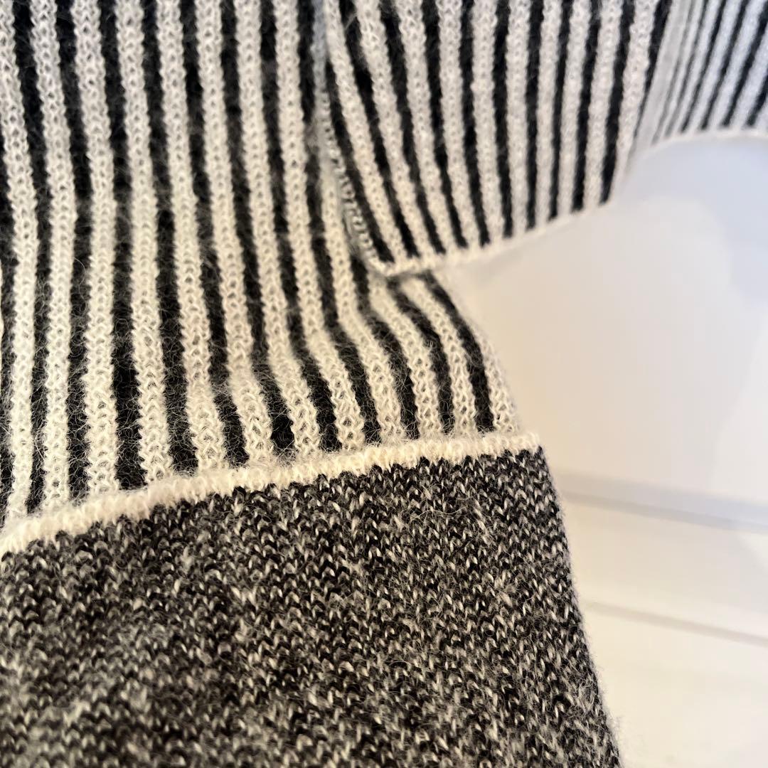 FENDI✨ストライプニット　ロゴ　ホワイト✖️ブラック