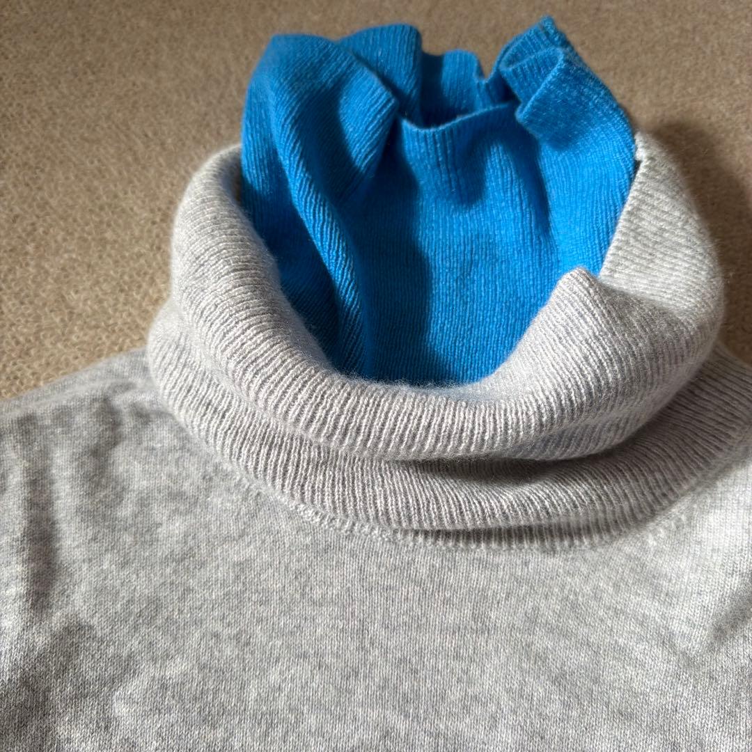 ギャルリーヴィー スコットランドカシミヤ タートルネックプルオーバー