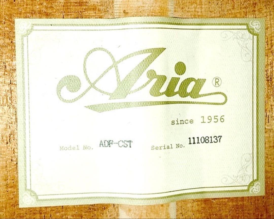 【オール単板 良品】Aria アコースティックギター ADF-CST
