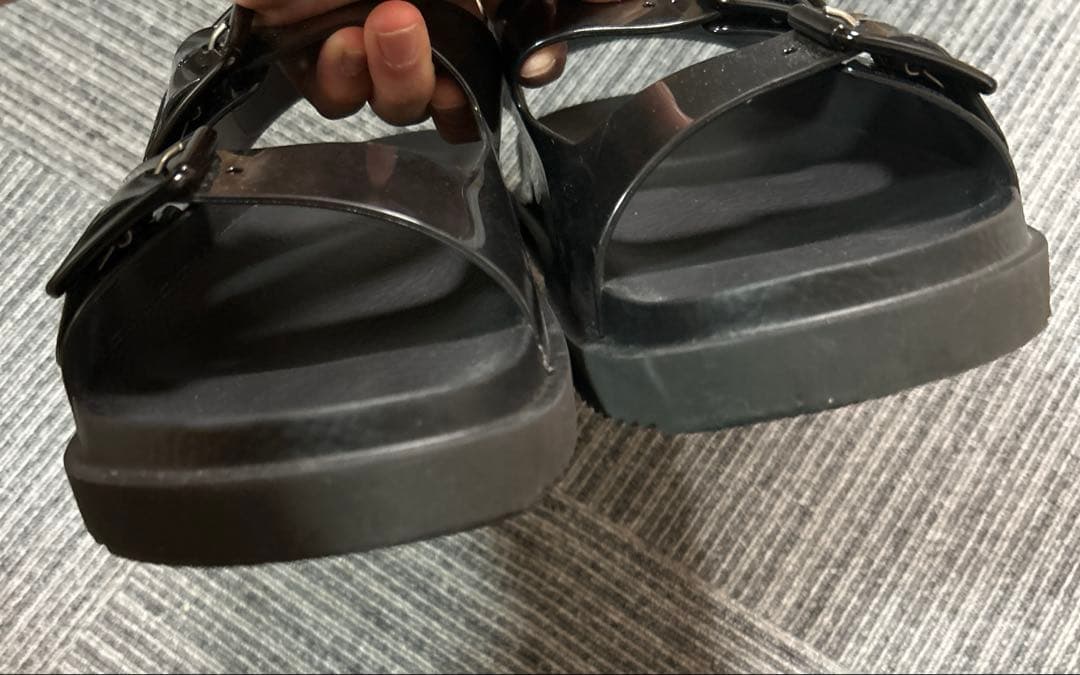 GUCCI ミニダブルＧ　ベルクロラ バーサンダルサイズ39 ブラック