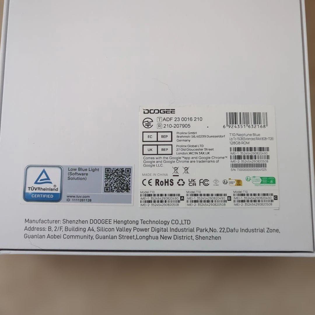 DOOGEE T10 タブレット 本体 青