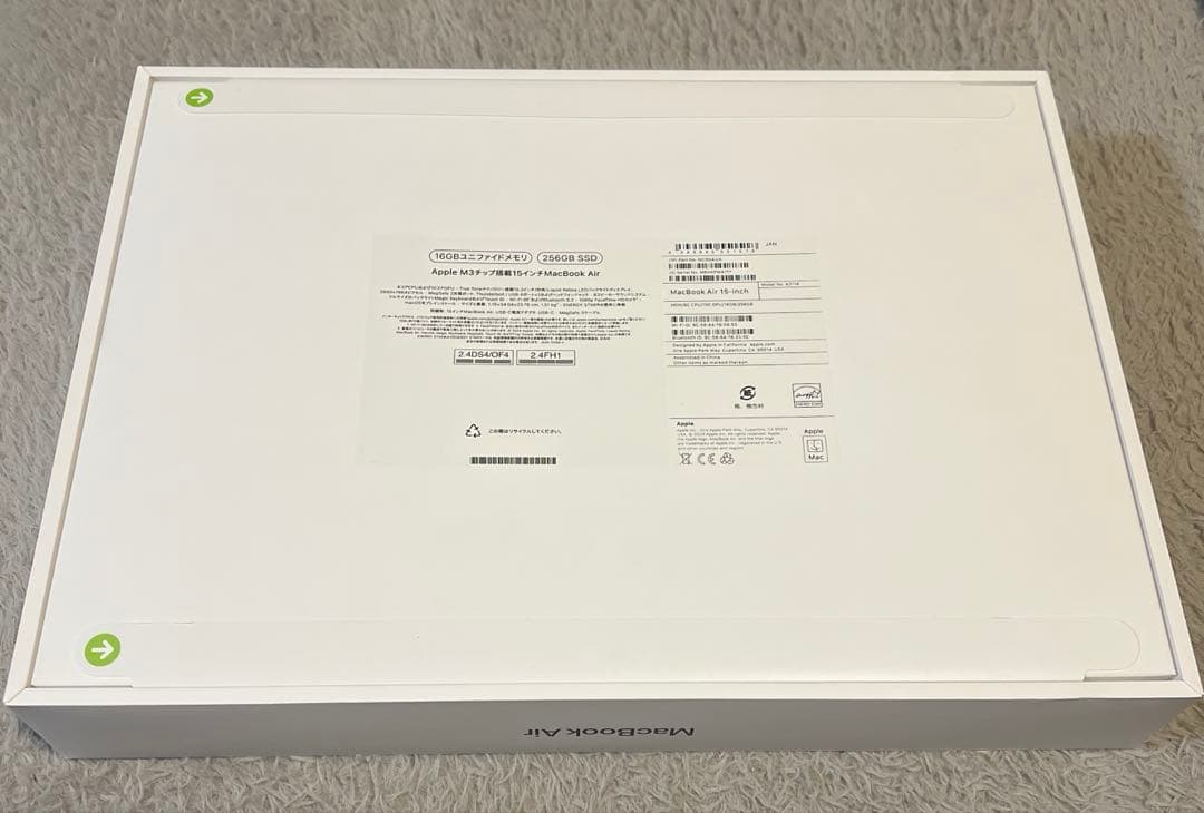 MacBook Air M3チップ搭載15インチ ミッドナイト