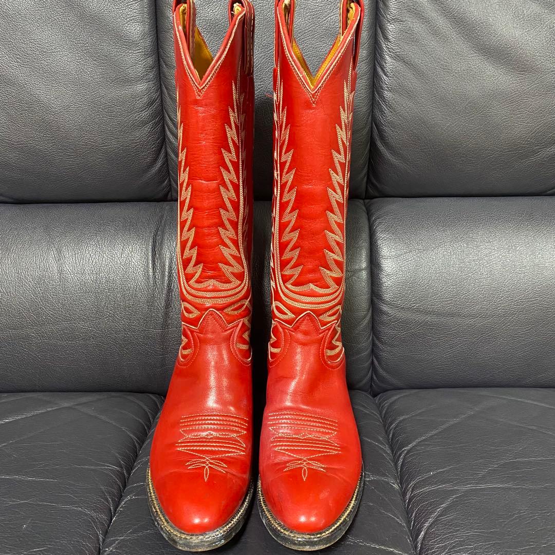 TONY LAMA トニーラマ ウエスタンブーツ レッド ヴィンテージ　80'
