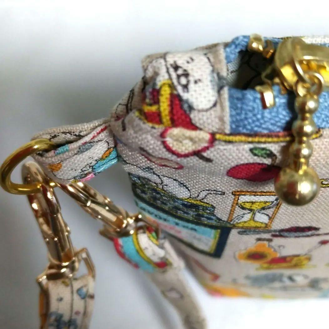 チャッピーA4対応猫柄トートバッグ持手付き20cmFポーチコットンこばやし