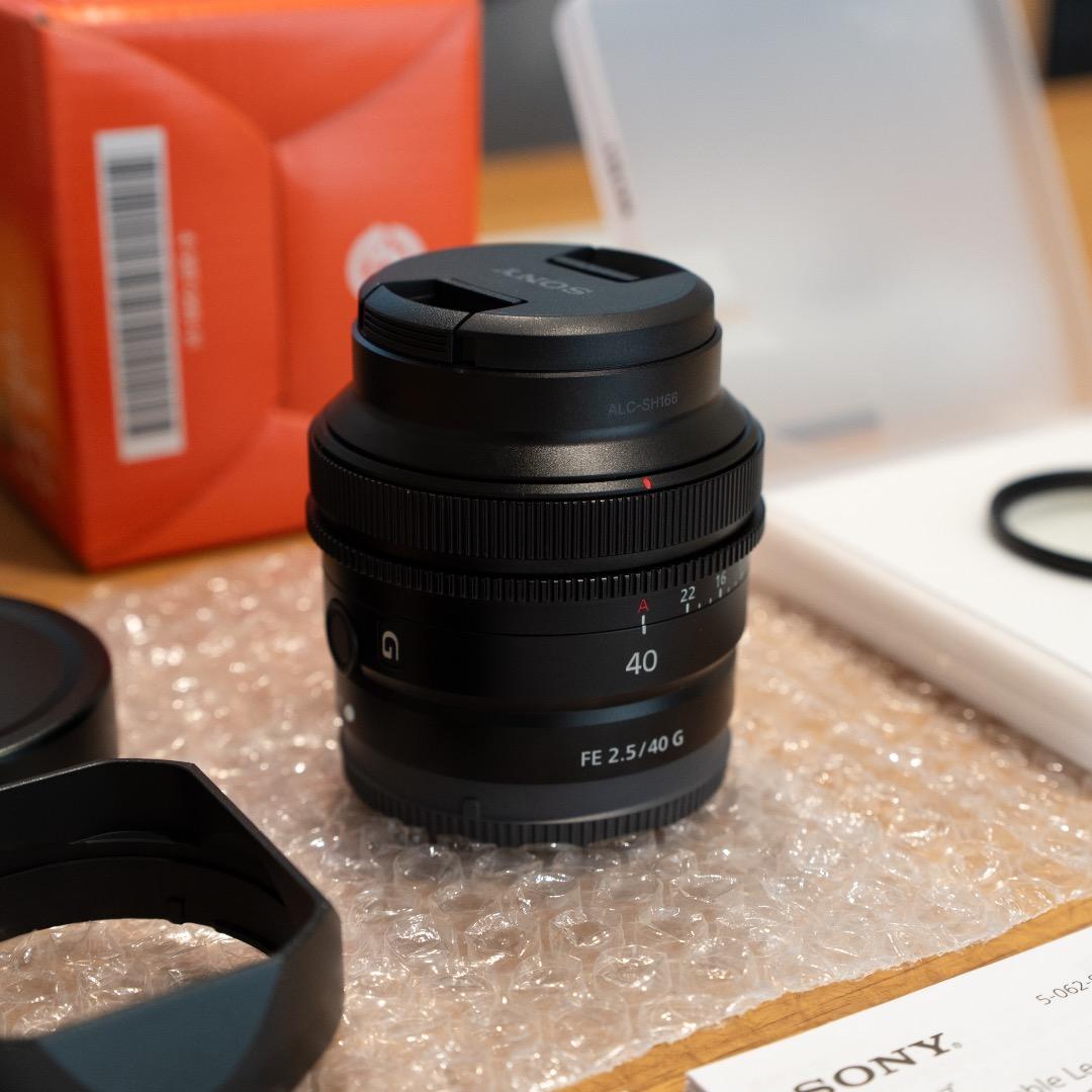 【美品】SONY FE 40mm F2.5 Gレンズフード ブラックミストセット