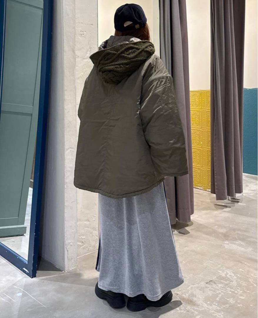 【新品】ニコアンド　メイクスタッフ2024 切り替えダッフルコート　カーキ　L