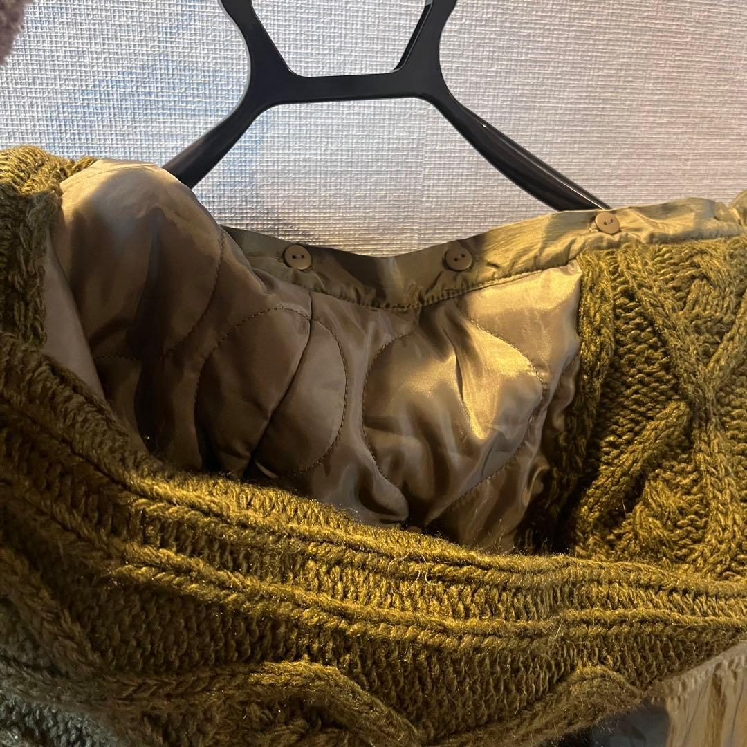 【新品】ニコアンド　メイクスタッフ2024 切り替えダッフルコート　カーキ　L